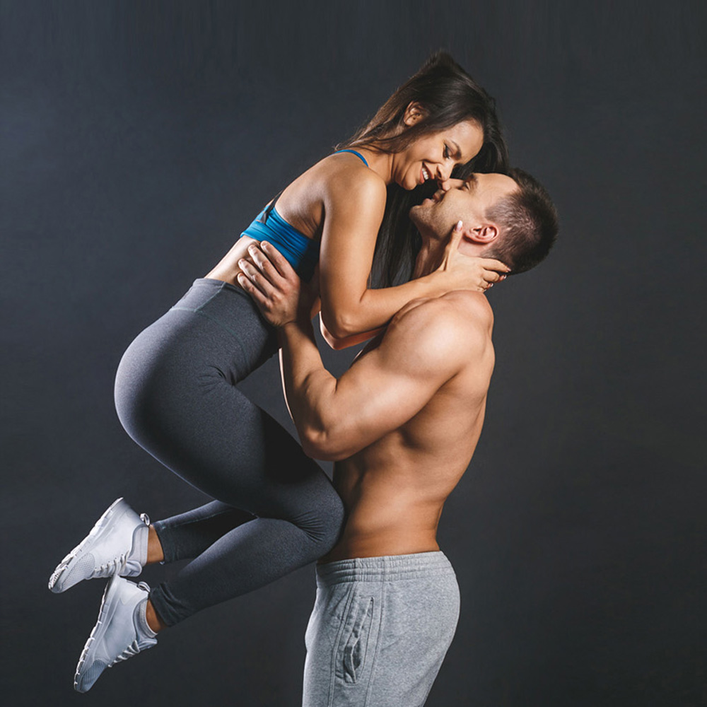 Fit couple showing off their fit bodies